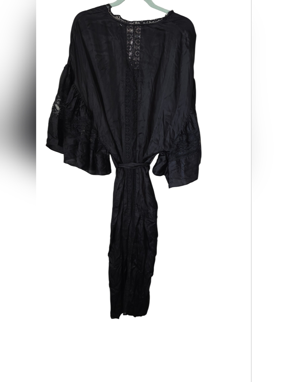 New Jen's Pirate Booty Maxi Kimono Angel Fire Kaftan Cottagecore Black XS - Picture 7 of 8